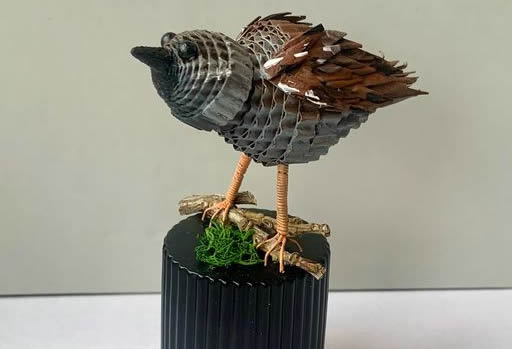 Zoziaux sur socle en plâtre